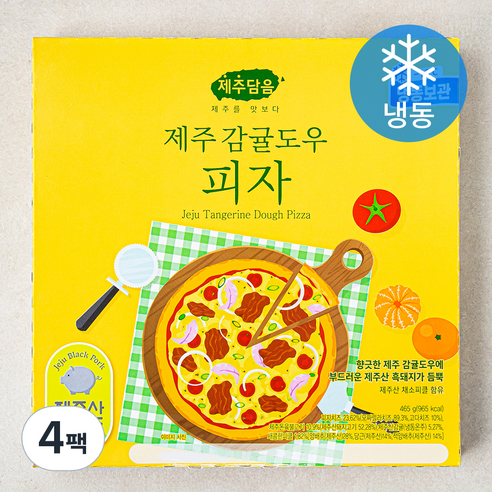제주담음 제주 감귤도우 피자 (냉동), 465g, 4팩