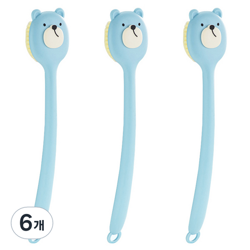 알로데 베어 바디 브러쉬, TYPE03 블루, 6개, 1개입