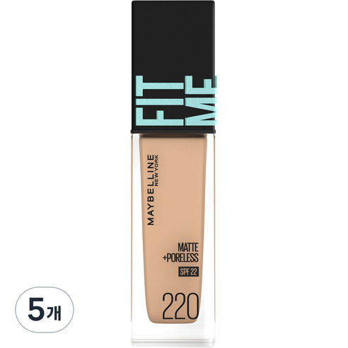 메이블린 핏미 파운데이션 30ml, 220호 내츄럴 베이지, 5개