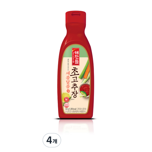 해찬들 새콤달콤 초고추장, 500g, 4개