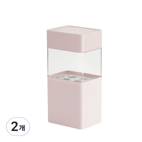 제노윈 화장대 브러쉬꽂이 보관함, 2개, 핑크