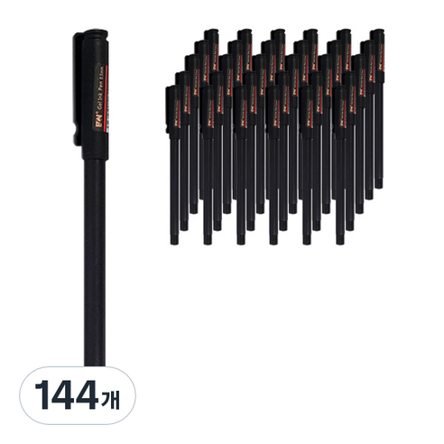 블루마토 오피스 잉크펜 0.5mm 블랙 PEN006, 혼합 색상, 144개
