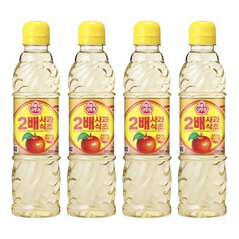 오뚜기 2배 사과식초, 500ml, 4개