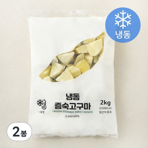 냉동 증숙고구마 (냉동), 2kg, 2봉