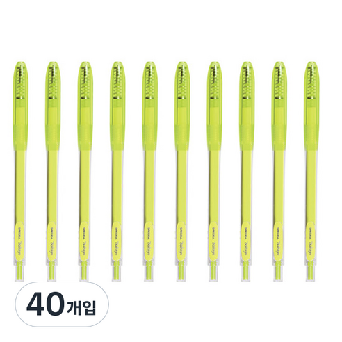 제브라 볼사인 젤잉크펜 0.6mm, 403 네온옐로우, 40개입
