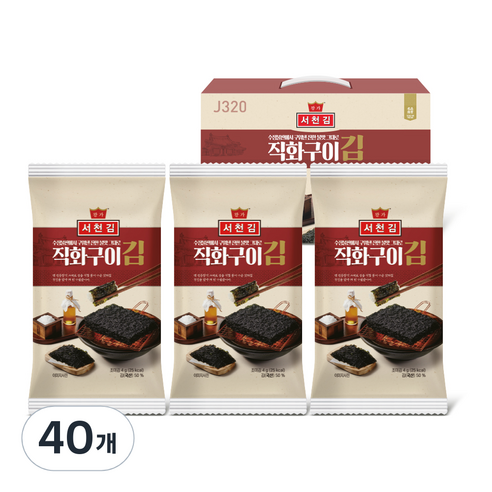 왕가김 서천 직화구이김 J320, 4g, 40개
