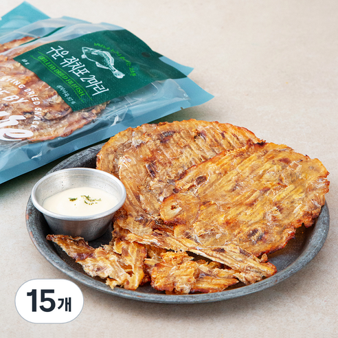 구운 쥐치포 2마리, 40g, 15개