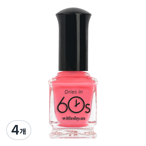 위드샨 60초 매니큐어 반투명 시럽 9ml, M06 로즈시럽, 4개