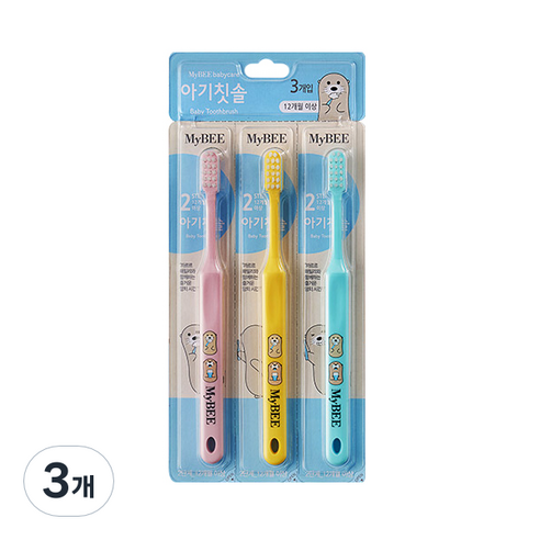 마이비 2단계 유아 칫솔, 랜덤 발송, 3개입, 3개