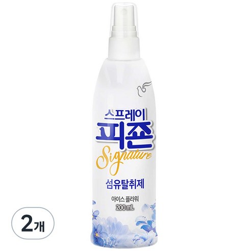 스프레이 피죤 섬유탈취제 강력탈취 시그니처, 200ml, 2개, 아이스플라워향