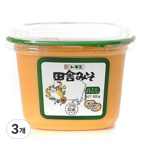 토모에 이나카 시로 미소 백된장, 500g, 3개