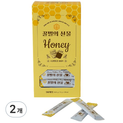 꿀벌의선물 사양벌꿀스틱 90p, 900g, 2개
