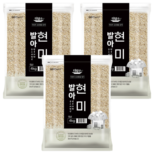 더담은 발아현미, 4kg, 3개