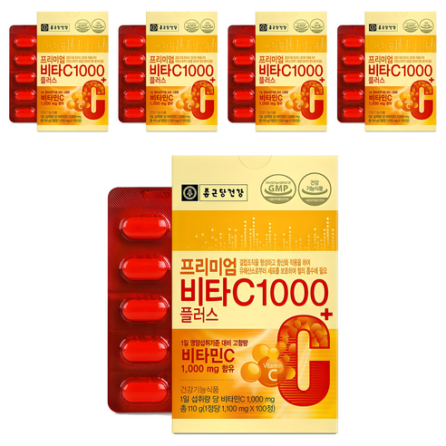 종근당건강 프리미엄 비타C 1000플러스, 100정, 5개