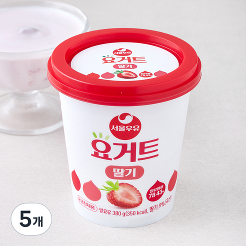 서울우유 요거트 딸기, 380g, 1개입, 5개