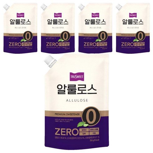 트루스위트 알룰로스 분말, 350g, 5개