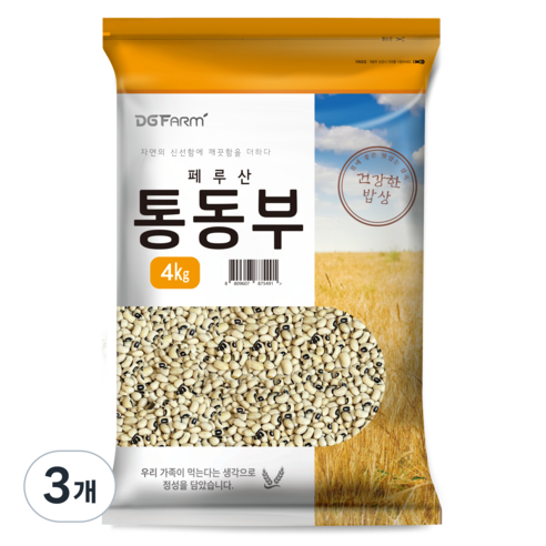 대구농산 통 동부 콩, 4kg, 3개