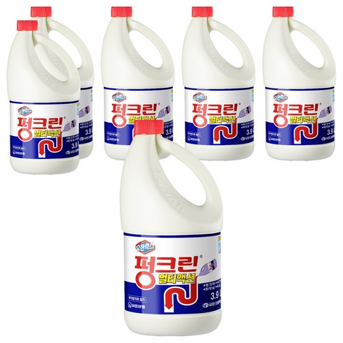 유한락스 펑크린 멀티액션 세정제 용기, 3.9L, 6개