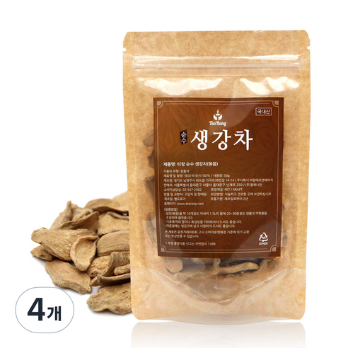 티랑 순수생강차, 50g, 1개입, 4개