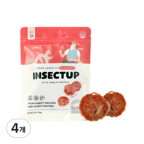 반려견 인섹트업 노블 프로틴 간식 동애등에 앤 칠면조 70g, 칠면조맛, 4개