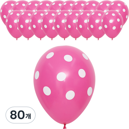셈퍼텍스 풍선 도트 30cm, 푸치샤, 80개