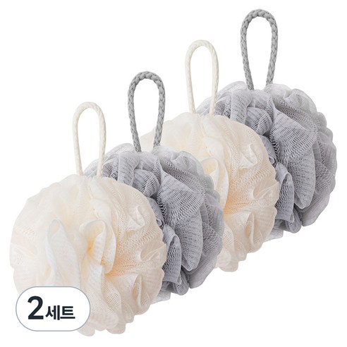 페르노엘 촘촘하고 부드러운 걸이형 버블 샤워볼 4종 세트, A타입, 4개입, 2개