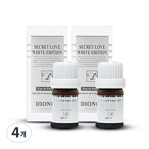 디오넬 시크릿 러브 화이트 에디션 여성청결제, 5ml, 4개