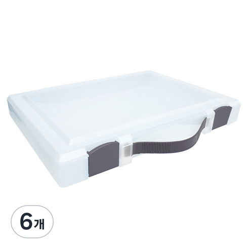 카파맥스 손잡이형 화일 케이스 45mm, 진회색, 6개