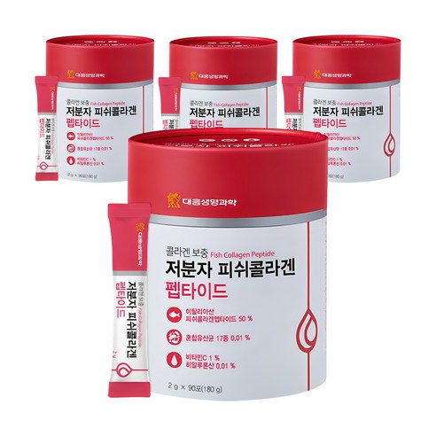 대웅생명과학 저분자 피쉬 콜라겐 펩타이드, 180g, 4개