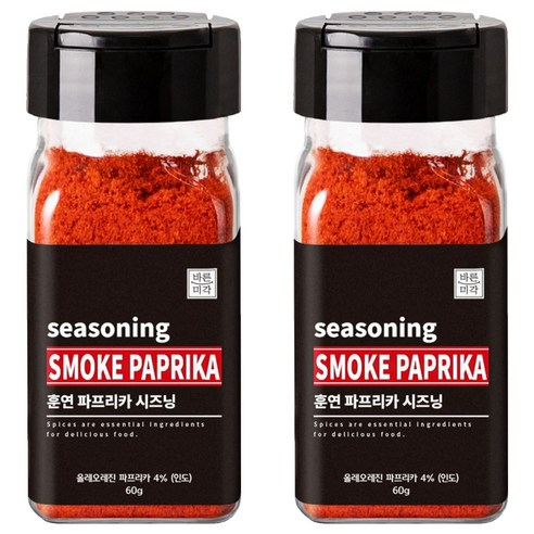 바른미각 훈연 파프리카 시즈닝, 60g, 2개