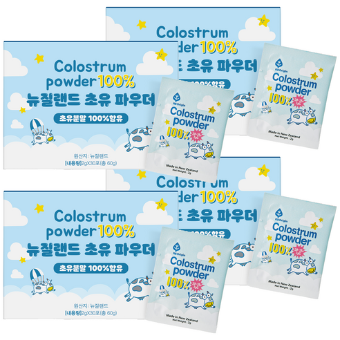 엔젯오리진 뉴질랜드 초유 파우더, 60g, 4개