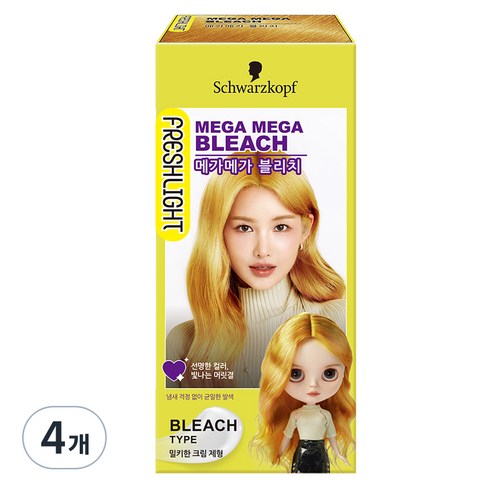 프레쉬라이트 헤어 탈색제, 4개