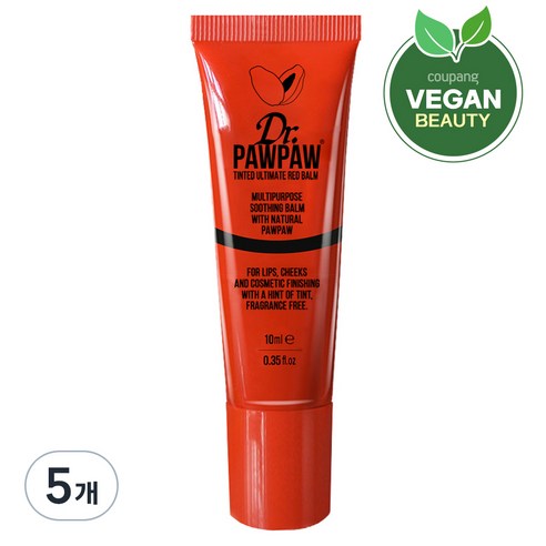 닥터포포 틴티드 컬러 멀티밤 10ml, 얼티메이트 레드, 5개