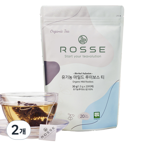 로쎄 유기농 마일드 루이보스 티 30g, 20개입, 2개