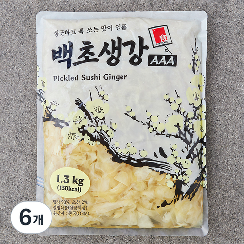 카쿠카쿠 백초생강 AAA, 6개, 1.3kg