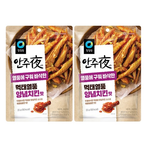 안주야 먹태열풍 양념치킨맛, 25g, 2개