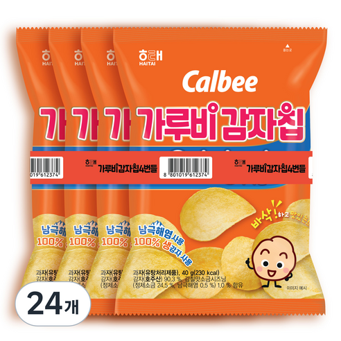 가루비 감자칩 오리지널, 40g, 24개