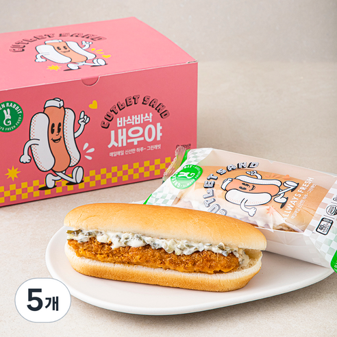 그린래빗 바삭바삭 새우야 4입, 560g, 5개