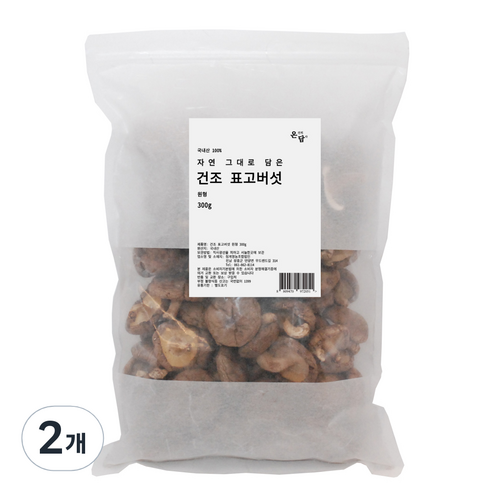 온담 자연 그대로 담은 건조 표고 버섯 원형, 300g, 2개