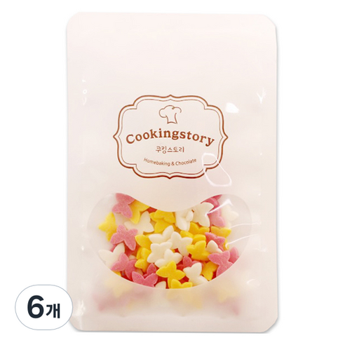 쿠킹스토리 슈가스프링클 버터플라이 빅 나비, 15g, 6개