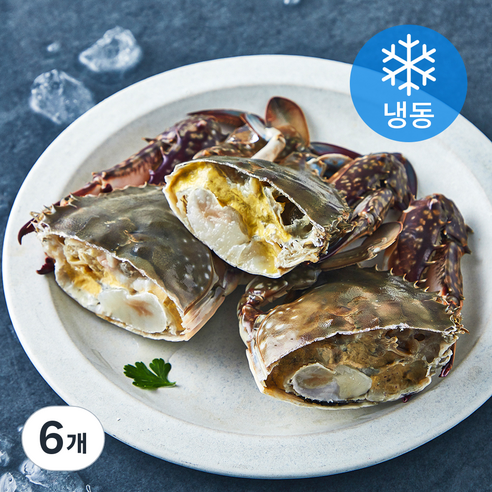 꽃게명가 국내산 절단 이력추적 꽃게 (냉동), 350g, 6개
