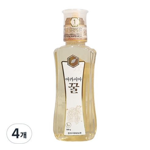 한국양봉 아카시아 꿀, 500g, 4개