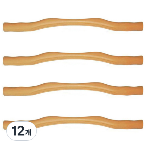 블럭마트 우드 마사지 스틱 52cm, 12개