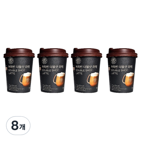 커피빈 더블샷 라떼 원컵, 17g, 1개입, 8개