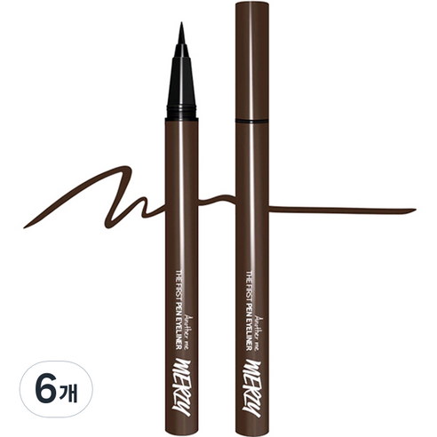 머지 더 퍼스트 펜 아이라이너 0.5g, 브라우니, 6개