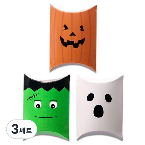 인디케이 할로윈 프렌즈 미니 반달 상자 3종 x 6p 세트, 혼합색상, 3세트