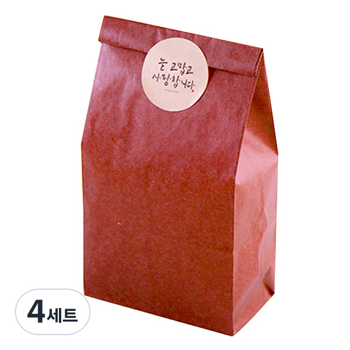 페이퍼백 특소 11 x 6 x 22.5 cm, 브라운, 4세트