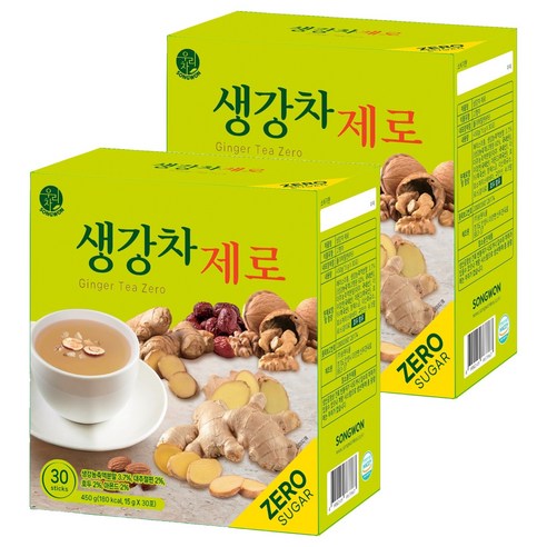 우리차 송원식품 생강차 제로, 15g, 30개입, 2개