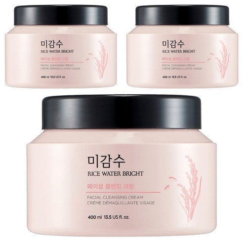 더페이스샵 미감수 브라이트 페이셜 클렌징 크림, 400ml, 3개