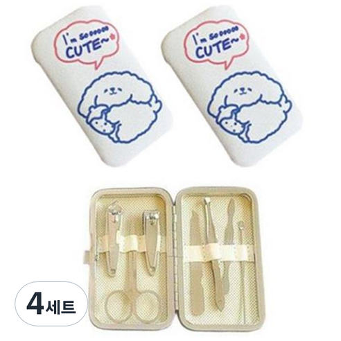 벨라제인 휴대 가정용 손톱깎이 7종 세트, 큐트, 4세트
